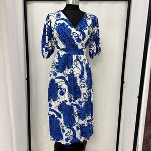 White Closet Nomi Midi Wrap Dress